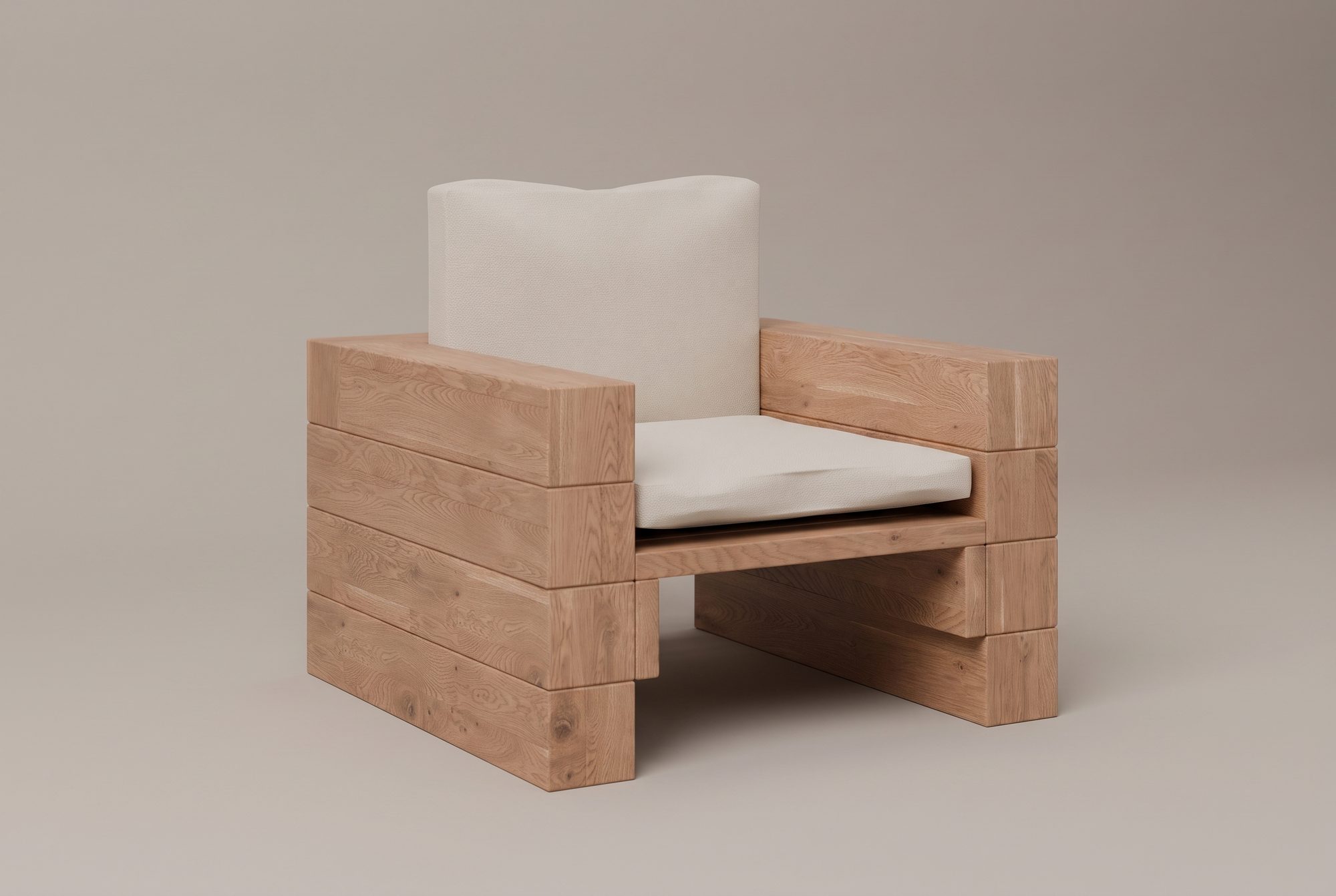Timber Lounge Chair, front view