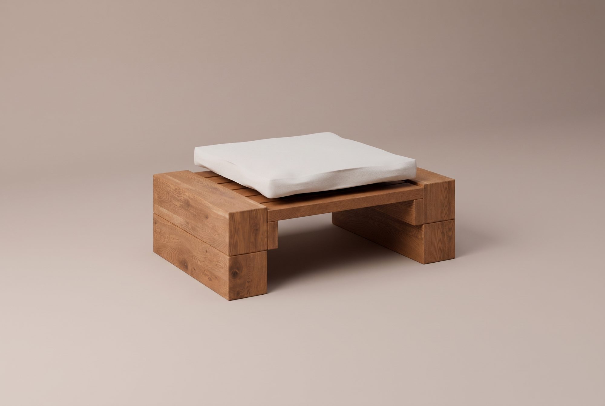 Timber Ottoman, front view